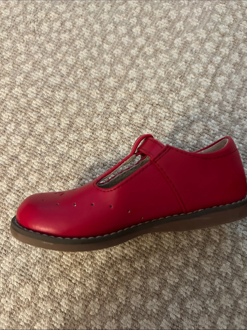 Girls Red Footmates Mary Jane Shoes